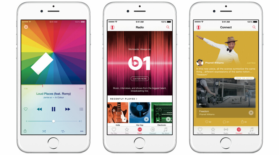 APPLE MUSIC: Nå blir det streaming music fra Apple Music i stedet for kjøp fra iTunes. (Foto: Apple)