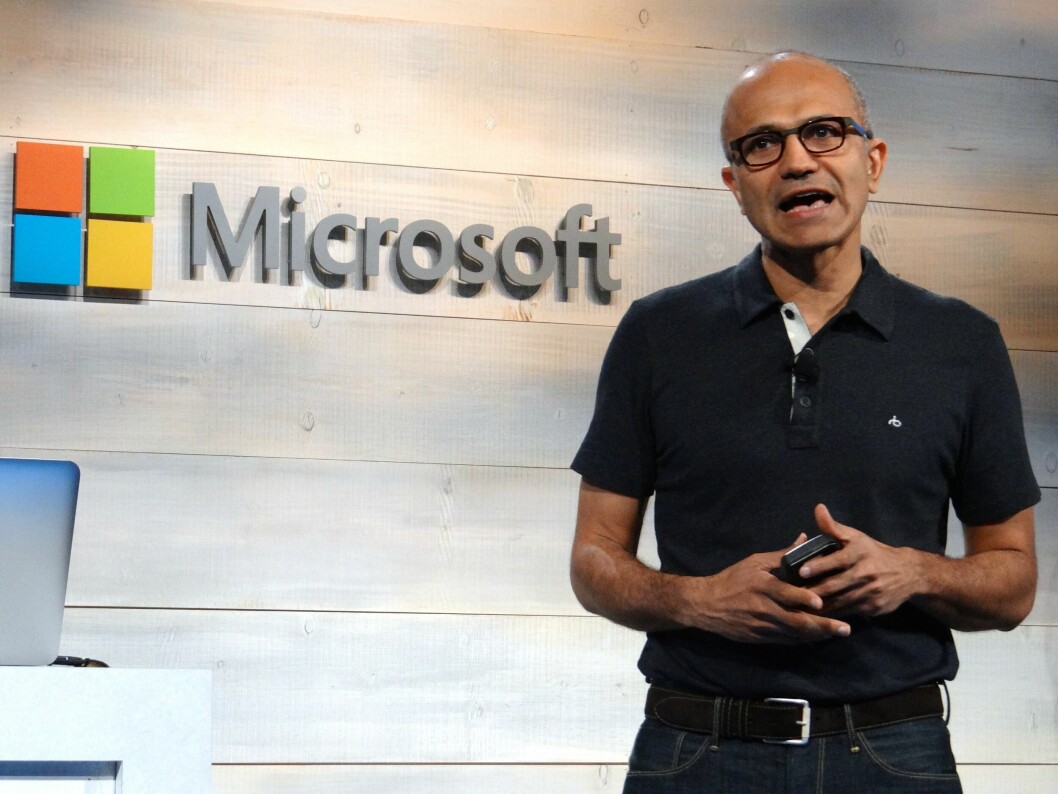 MANN MED PLAN: Microsoft-sjef Satya Nadella vil ha kunden på farten og i skyen. Windows 10 er en av fundamentene for visjonen.