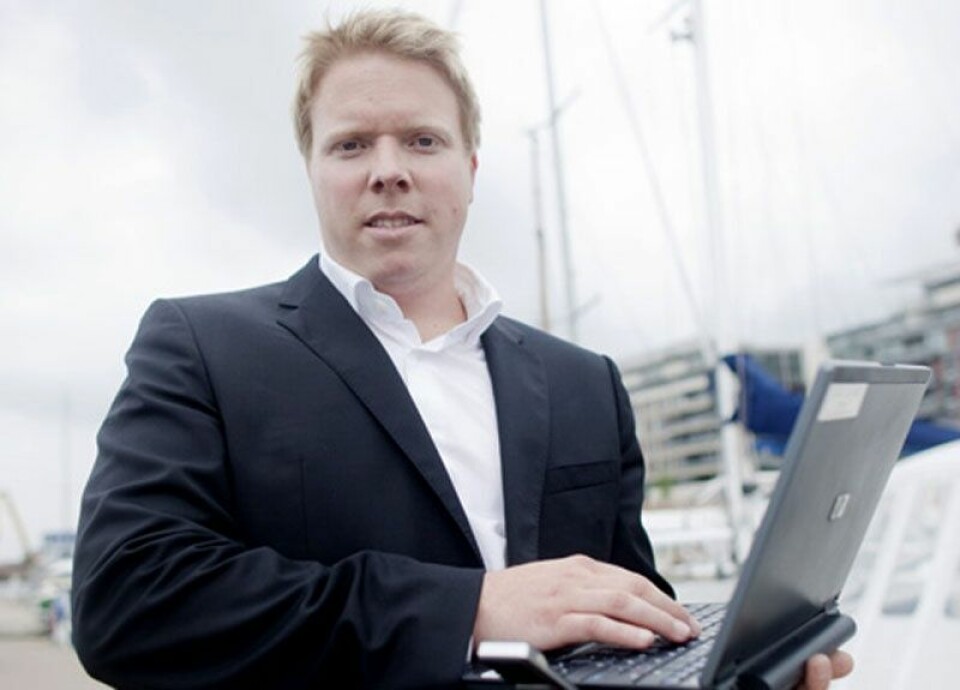 OPP 40.000: Eivind Helgaker, administrerende direktør i ICE Norge, kan glede seg over 40.000 nye mobilkunder. Foto: Pressefoto Ice/Kyrre Lien.