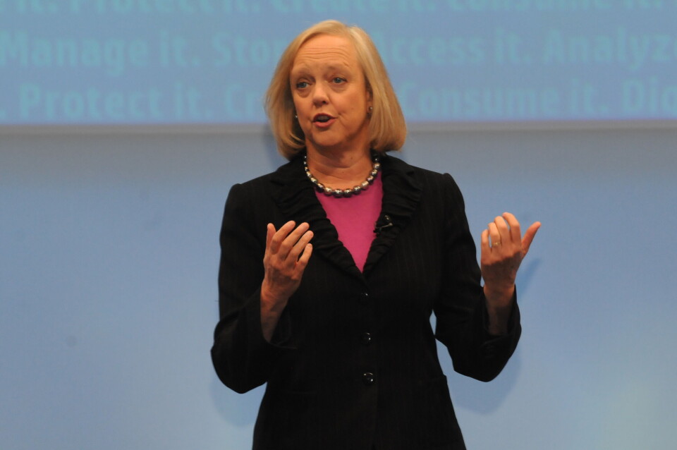 PROBLEMLØSER? Har HPs toppsjef Meg Whitman løst et gigantproblem ved å splitte opp HP, eller ha hun bare lagd to nye, litt mindre problemer? PROBLEMLØSER? Har HPs toppsjef Meg Whitman løst et gigantproblem ved å splitte opp HP, eller ha hun bare lagd to nye, litt mindre problemer?