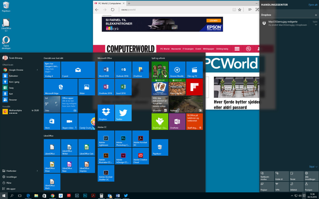 ET BRA OS: Windows 10 er blitt et veldig bra operativsystem, skriver britiske Macworld. ET BRA OS: Windows 10 er blitt et veldig bra operativsystem, skriver britiske Macworld.