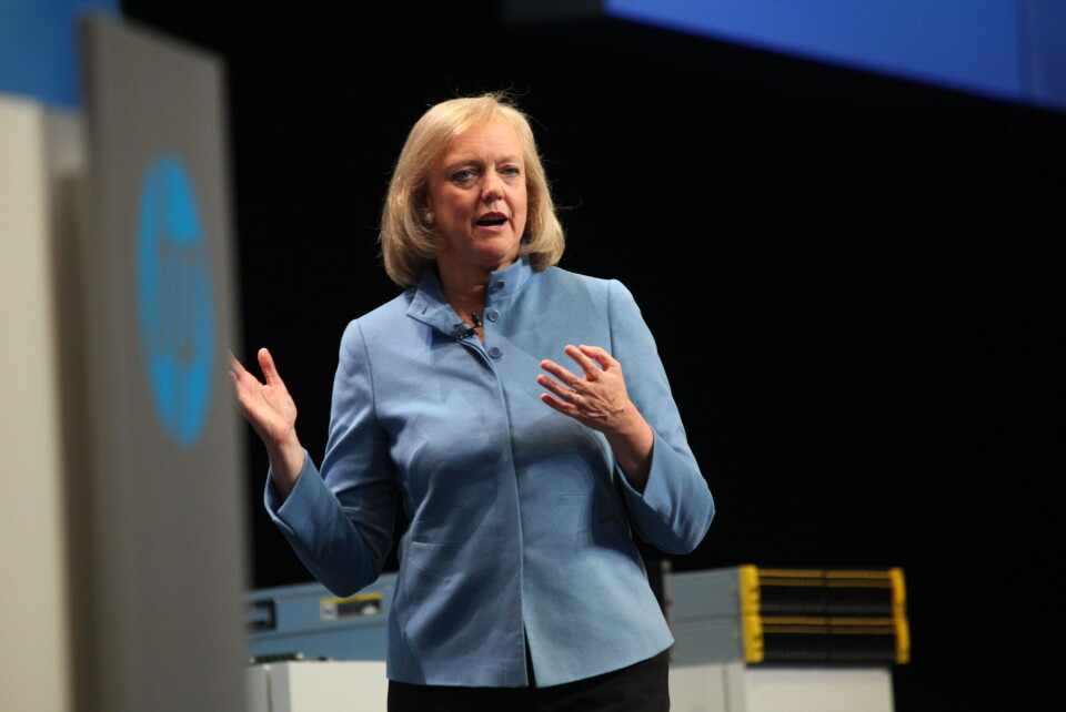 GAV OPP: Toppsjefen i Hewlett Packard Enterprise, Meg Whitman, gav tidligere i år opp å produsere og tilby egne offentlige skytjenester. Nå er det Microsoft Azure for alle penga.