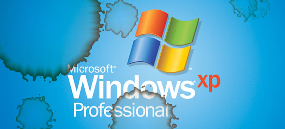 PATCHY: På tross av at patch har vært tilgjengelig siden i vår, kom sikkerhetsfiksen for XP-pc-er først samme helg som angrepet startet. Illustrasjon: Skjermdump/Gimp