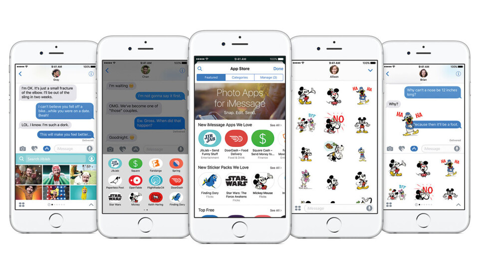 SMS: Vi har kommet langt siden 160 rene tekst-tegn. (Foto: Apple) SMS: Vi har kommet langt siden 160 rene tekst-tegn. (Foto: Apple)