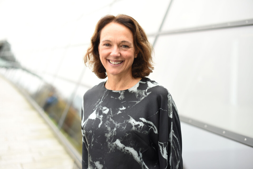 SERIEFRÅTSELEVERANDØR: Birgit Bjørnsen i Telenor registrerer at serie- og strømmegiganten Netflix parkerer Google i bredbåndsnettet. Foto: Martin Fjellanger. SERIEFRÅTSELEVERANDØR: Birgit Bjørnsen i Telenor registrerer at serie- og strømmegiganten Netflix parkerer Google i bredbåndsnettet. Foto: Martin Fjellanger.