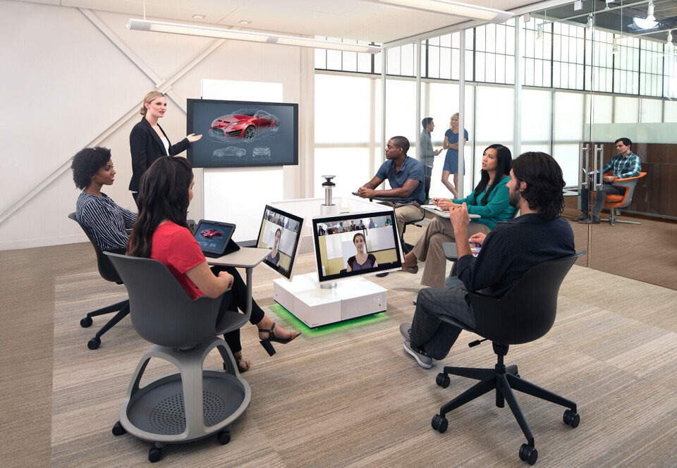 FOR MØTEROMMET: Polycom-løsningene skal møte den nye samhandlingstrenden med Skype for business. (Foto: Polycom) FOR MØTEROMMET: Polycom-løsningene skal møte den nye samhandlingstrenden med Skype for business. (Foto: Polycom)