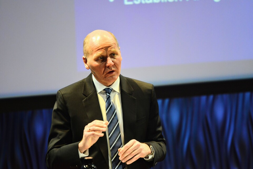 FÅR BOT: Telenor, her ved konsernsjef Sigve Brekke, er ilagt et overtredelsesgebyr på 15 millioner kroner av Nasjonal kommunikasjonsmyndighet (Nkom).(Foto: Dag-Rune Z. Vollen) FÅR BOT: Telenor, her ved konsernsjef Sigve Brekke, er ilagt et overtredelsesgebyr på 15 millioner kroner av Nasjonal kommunikasjonsmyndighet (Nkom).(Foto: Dag-Rune Z. Vollen)