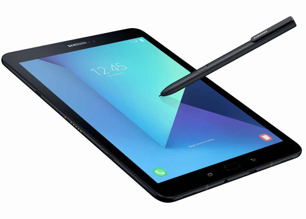 PENN: Samsung Galaxy Tab S3 leveres med forbedret S-penn. (Foto: Samsung)