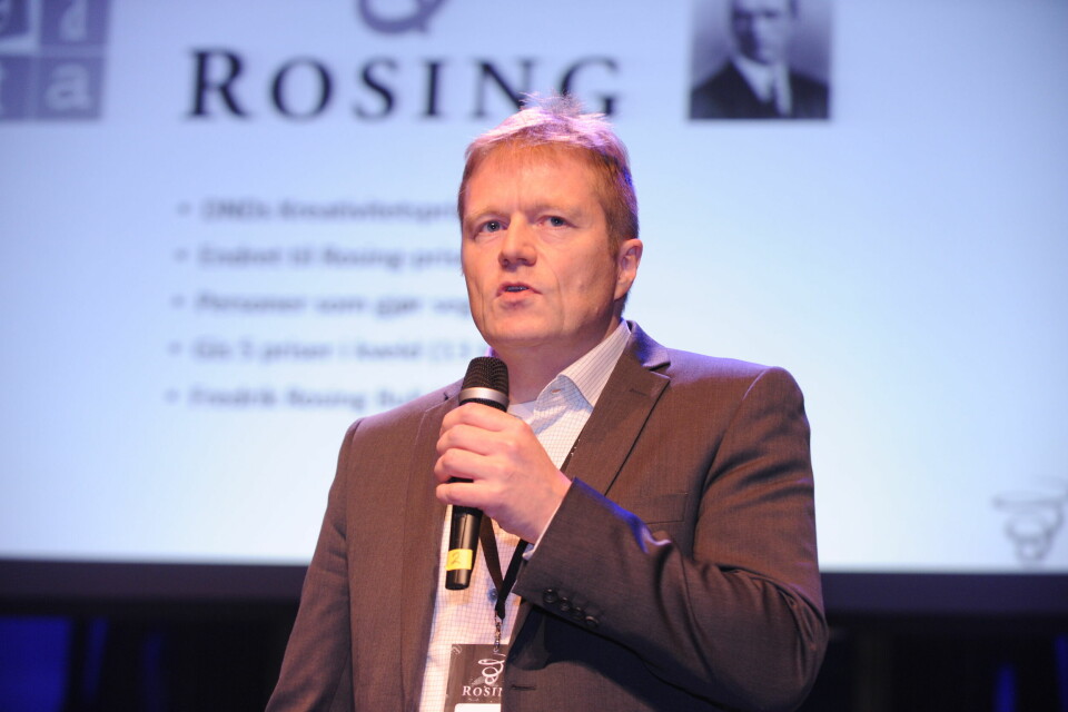 ROSING: Styreleder i DND og jurymedlem for Rosingprisen, Terje Wold. FOTO: Ahlert Hysing