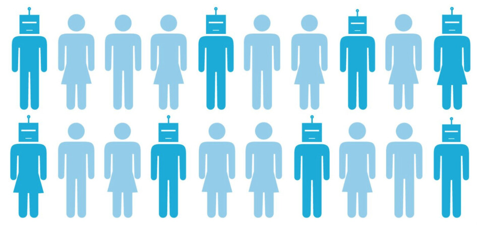 ROBOTENE KOMMER: Undersøkelsen viser at en av tre ønsker seg en AI-rådgiver, samtidig som nær halvparten er redd roboter og AI kommer til å ta over jobbene deres. (Ill: Ericsson Consumer Labs) ROBOTENE KOMMER: Undersøkelsen viser at en av tre ønsker seg en AI-rådgiver, samtidig som nær halvparten er redd roboter og AI kommer til å ta over jobbene deres. (Ill: Ericsson Consumer Labs)