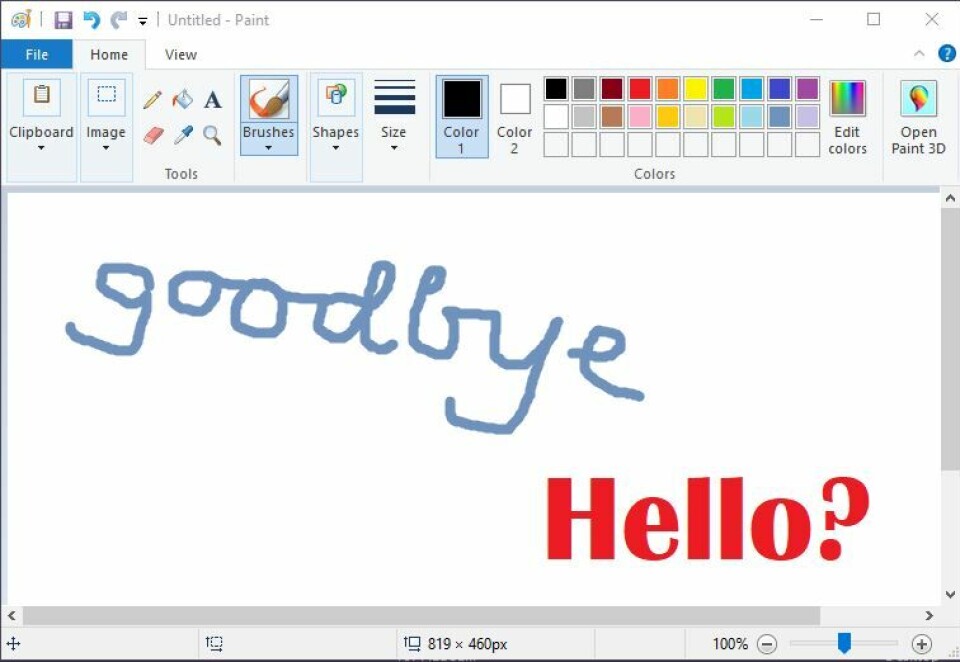 ELSKET: Gode, gamle MS Paint er så populær blant Windows-brukere at Microsoft nå har "fredet" det. ELSKET: Gode, gamle MS Paint er så populær blant Windows-brukere at Microsoft nå har "fredet" det.