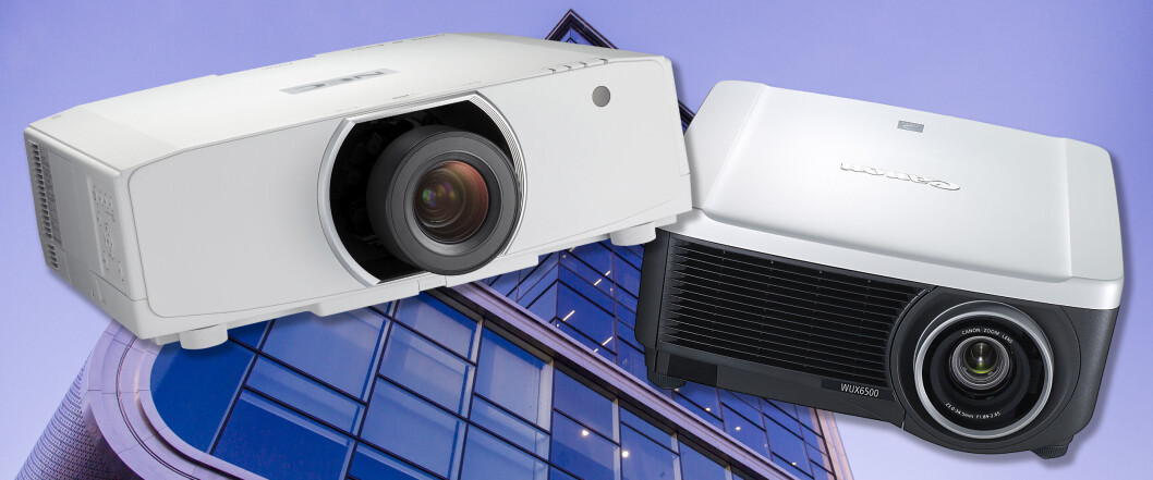 PROJEKTOR-TID: NEC og Canon er blant dem som lanserer nye projektorer. Til venstre en ny NEC-projektor i PA-serien, til høyre Canon Xeed WYX6500. (Foto: RAI Amsterdam, NEC og Canon. Montasje: Computerworld) PROJEKTOR-TID: NEC og Canon er blant dem som lanserer nye projektorer. Til venstre en ny NEC-projektor i PA-serien, til høyre Canon Xeed WYX6500. (Foto: RAI Amsterdam, NEC og Canon. Montasje: Computerworld)