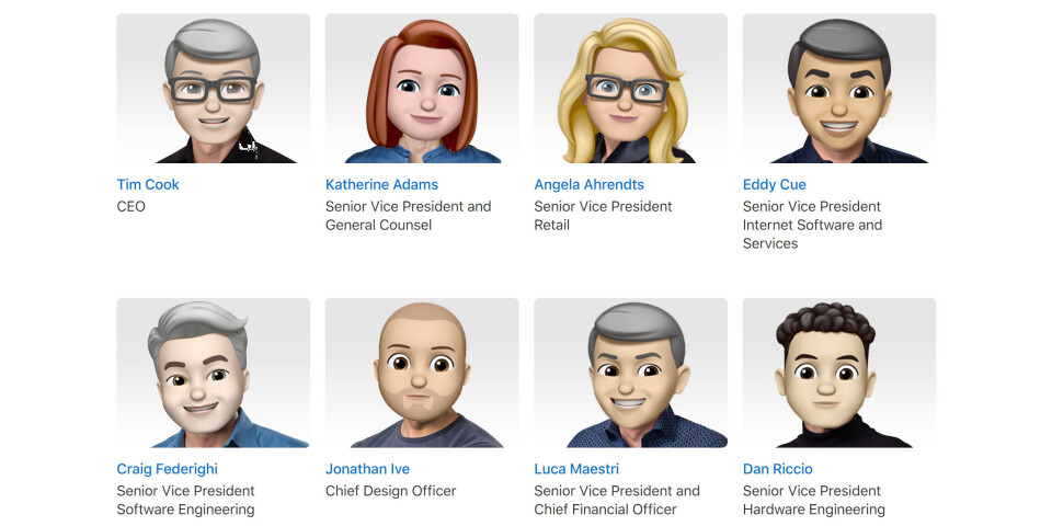 #$&: Tim Cook slik du aldri har sett ham, som memoji. (Foto: Apple)