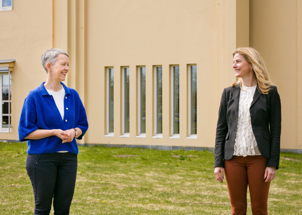 SAMARBEID: Ingunn Moser, administrerende direktør ved Diakonhjemmet og daglig leder i Norway Health Tech, Lena Nymo Hell, ser frem til et godt samarbeid. (Foto: Norway Health Tech/Marius Hauge) SAMARBEID: Ingunn Moser, administrerende direktør ved Diakonhjemmet og daglig leder i Norway Health Tech, Lena Nymo Hell, ser frem til et godt samarbeid. (Foto: Norway Health Tech/Marius Hauge)