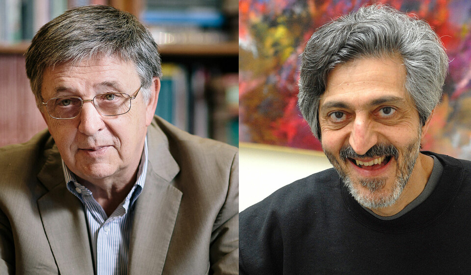 PRISVINNERNE: László Lovász og Avi Wigderson er tildelt Abelprisen 2021. (Foto: Laszlo Mudra, Hungarian Academy of Sciences / Cliff More, Princeton University)