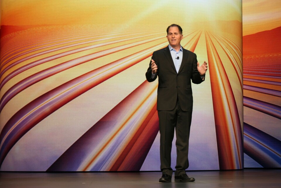 STØRST: Michael Dell har etter egne ord tjent en 'trillion dollar' siden oppstarten for 34 år siden. Mandag åpnet han Dell Technologies World 2018 som er en felles global konferanse for kunder, partnere og ansatte tilknyttet Dell, Dell EMC, Pivotal, RSA, SecureWorks, Virtustream, og VMware. (Foto: Charles Williamsen)