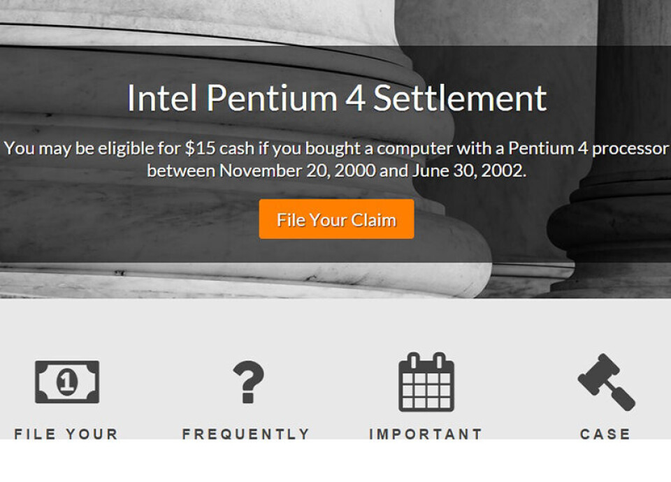 Intel betaler erstatning