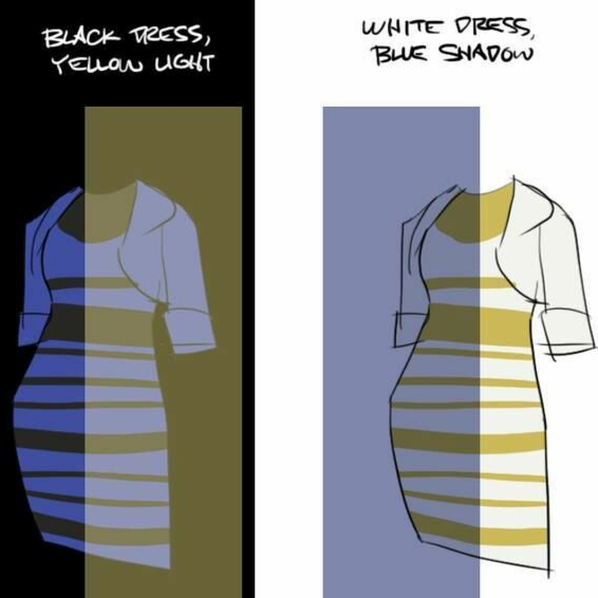 По разному или по разному. Оптическая иллюзия платье. Иллюзия цвета в одежде. Оптическая иллюзия цвет платья. Черно синее платье.