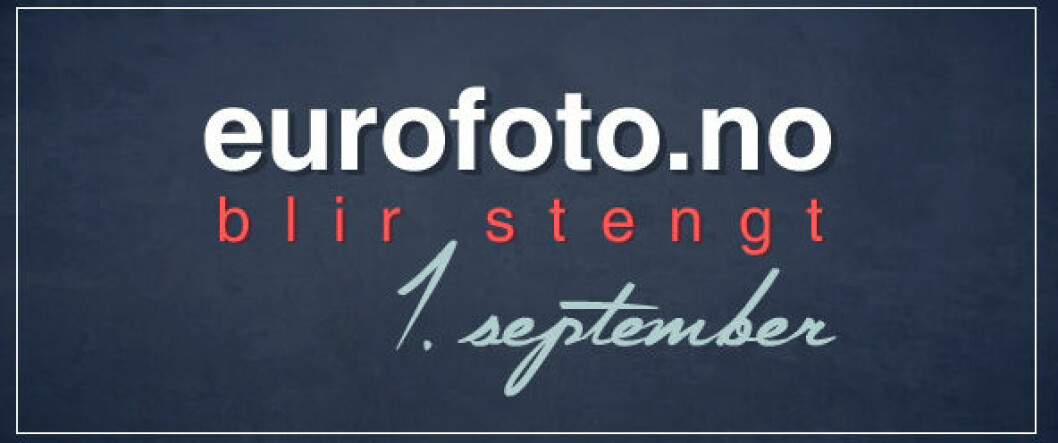 EPOST-MELDINGEN: Her er illustrasjonen i epostmeldingen som Eurofoto har sendt ut til sine kunder om at dørene stenges 1. september. (Skjermdump: Toralv Østvang)