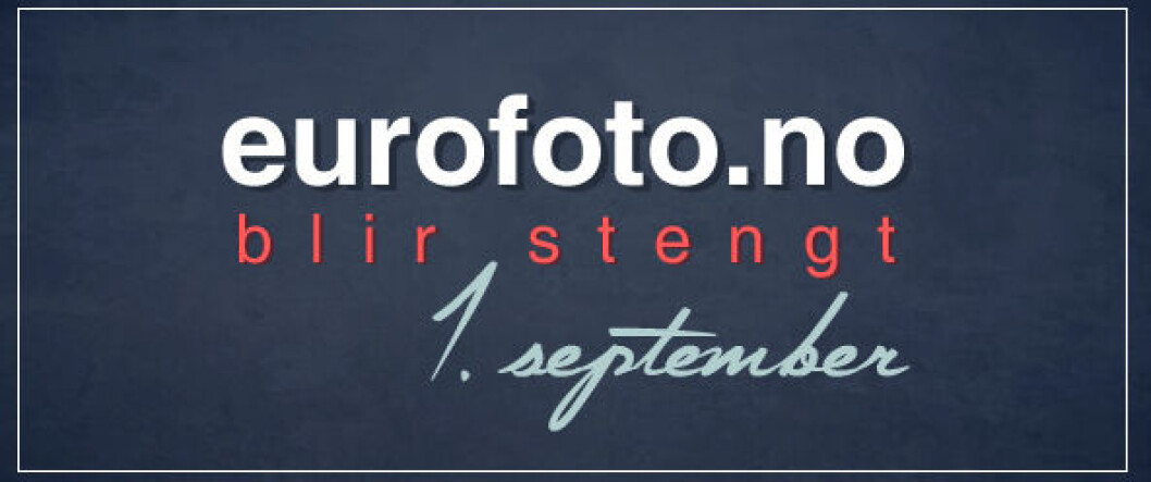 EPOST-MELDINGEN: Her er illustrasjonen i epostmeldingen som Eurofoto har sendt ut til sine kunder om at dørene stenges 1. september. (Skjermdump: Toralv Østvang) EPOST-MELDINGEN: Her er illustrasjonen i epostmeldingen som Eurofoto har sendt ut til sine kunder om at dørene stenges 1. september. (Skjermdump: Toralv Østvang)