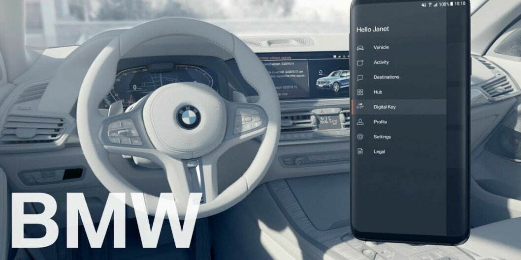 KEY: BMW DigitalKey vil også virke med et spesielt nøkkelkort i kredittkort-størrelse (Foto: BMW)
