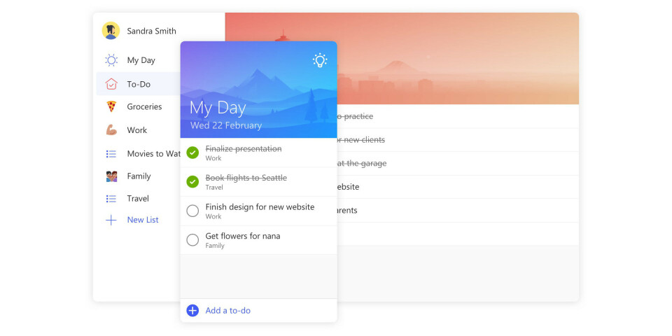 MAC: Microsoft To-Do er nå å finne på Mac AppStore (Foto: Microsoft) MAC: Microsoft To-Do er nå å finne på Mac AppStore (Foto: Microsoft)