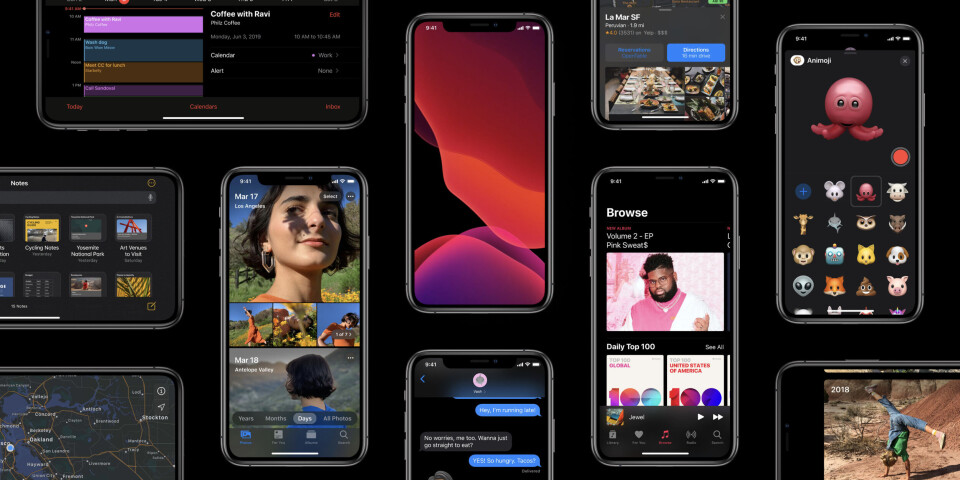 OS: Smakebiter på kommende operativsystemer, her mørk iOS 13 (Foto: Apple) OS: Smakebiter på kommende operativsystemer, her mørk iOS 13 (Foto: Apple)