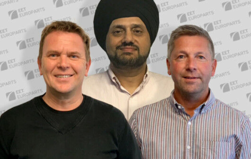 TRE NYE: Gurinder Tony Singh Plaha, Kenneth Gundersen og Kaare Koren Røvig. (Foto: EET Europarts)