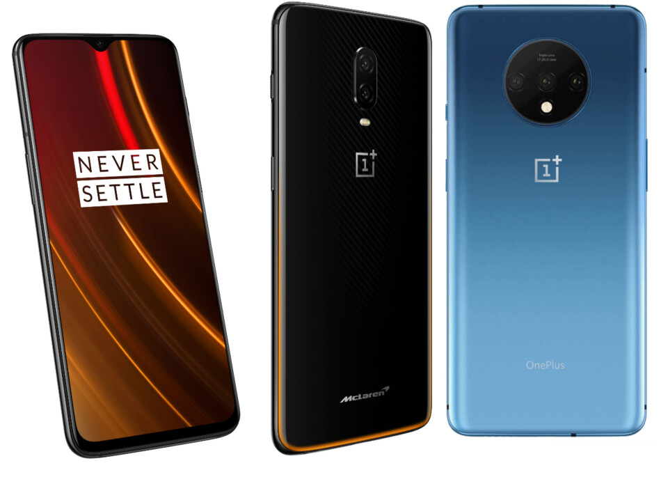 LIKHETER: Det er et stykke opp fra 7T til 7T Pro, men likhetene mellom modellene gjør 7T til enm favoritt. (Foto: Oneplus) LIKHETER: Det er et stykke opp fra 7T til 7T Pro, men likhetene mellom modellene gjør 7T til enm favoritt. (Foto: Oneplus)