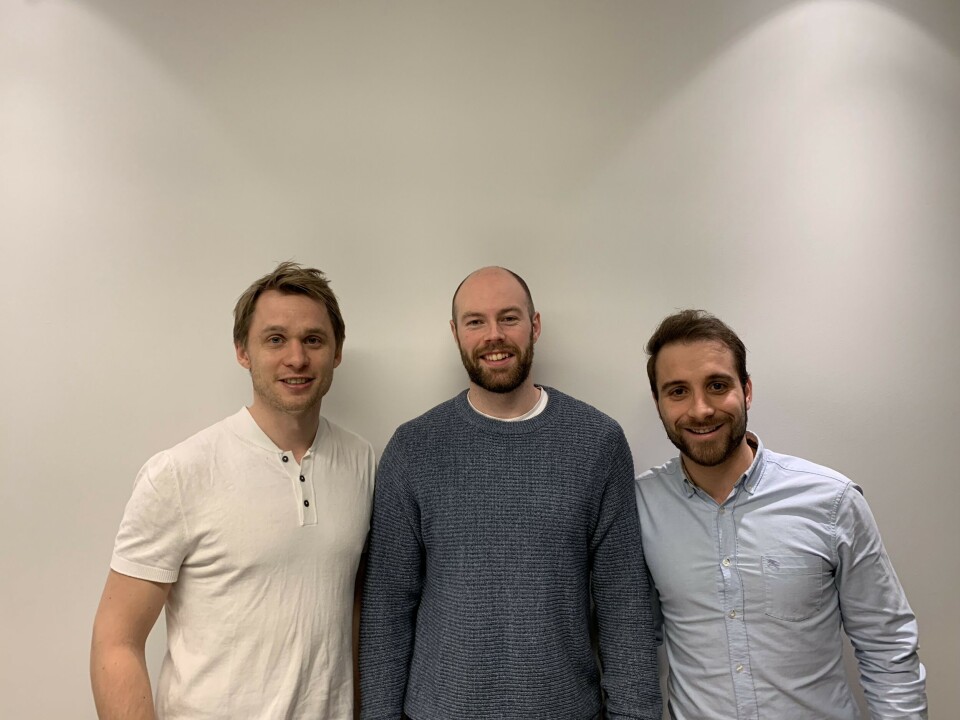 BagID: Fra venstre: Øystein Tvedt, Øystein Aarsæther og Jan Vidar Nalbant i bagID står foran en hektisk lanseringsperiode. (Foto: BagID)