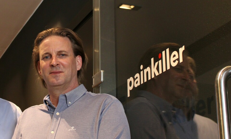 A(TEA)-LAG: Halvard Torsnes etablerte Painkiller i 2019. Med på laget er også Johan Rolf, Atle Reitaas og Hans-Ingar Løvstad. Alle med ulik bakgrunn fra Atea-konsernet. Nå har de også fått med den tidligere konsernsjefen i Ementor og Atea, Jo Lunder, som investor. (Foto: Painkiller)