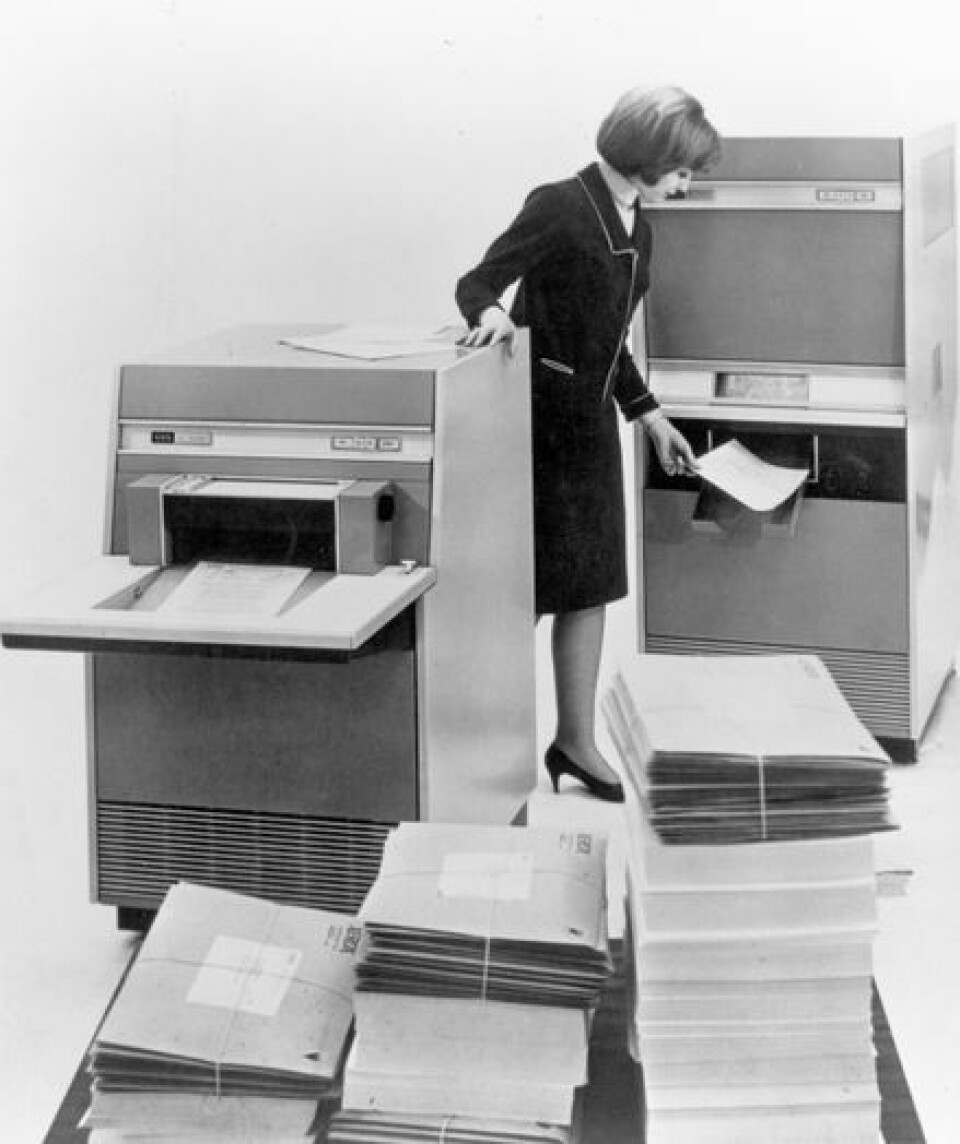 XEROX: Fotokopiering har hett 'to xerox' i mange år i engelsksprålige land. Her fjernkopieringsmaskin fra 1964.
(Foto: Xerox) XEROX: Fotokopiering har hett 'to xerox' i mange år i engelsksprålige land. Her fjernkopieringsmaskin fra 1964.
(Foto: Xerox)