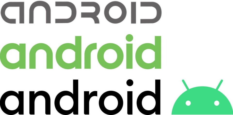 LOGO: Android-logoen har skiftet font. Her er den og de foregående.