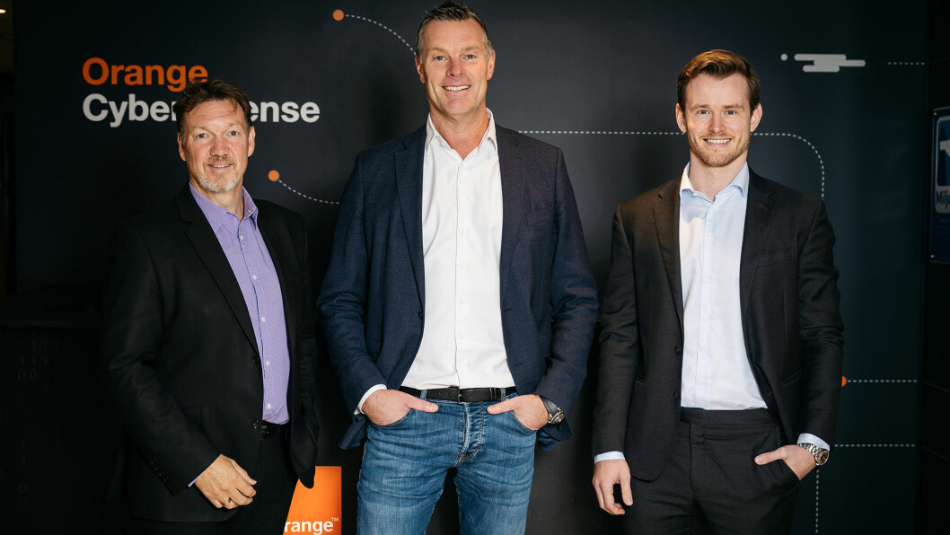 SIKKERHETSPARTNERE: Fra venstre: Nils-Ove Gamlem, Microsoft Norge med Thomas Kronen og Håkon Nikolai Stange Sørum, Orange Cyberdefense (Foto: Orange Cyberdefense) SIKKERHETSPARTNERE: Fra venstre: Nils-Ove Gamlem, Microsoft Norge med Thomas Kronen og Håkon Nikolai Stange Sørum, Orange Cyberdefense (Foto: Orange Cyberdefense)