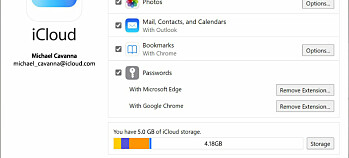 iCloud app for Windows håndterer passordene