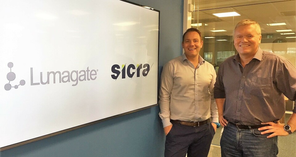 PARTNERE: Stig Nerland i Lumagate og Stig Valderhaug i Sicra. (Foto: Lumagate) PARTNERE: Stig Nerland i Lumagate og Stig Valderhaug i Sicra. (Foto: Lumagate)
