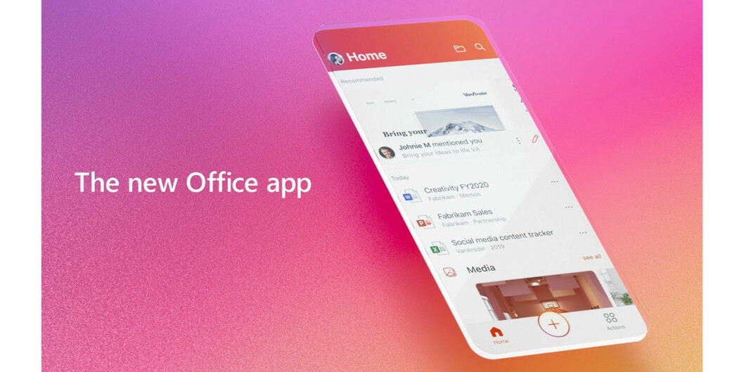 APP: Office-appen for mobile plattformer. (Foto: Microsoft)