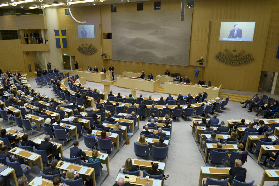 RIKSDAGEN: Berørt etter it-angrep. (Foto: JANERIK HENRIKSSON / TT / NTB) RIKSDAGEN: Berørt etter it-angrep. (Foto: JANERIK HENRIKSSON / TT / NTB)