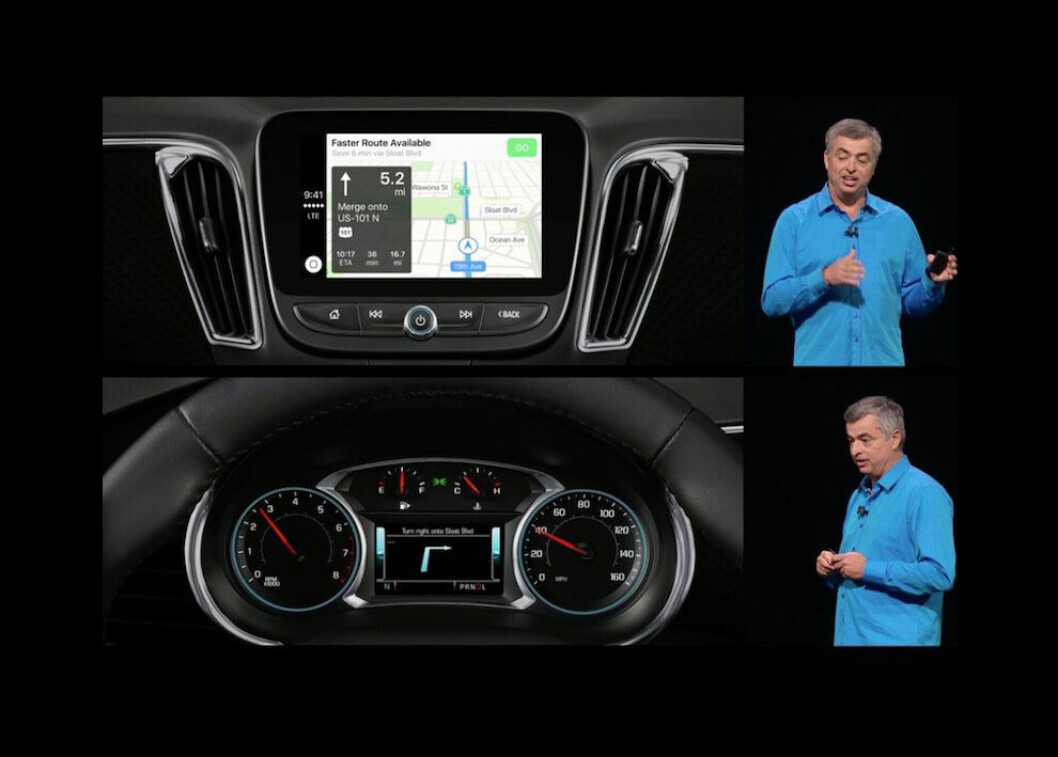 CARPLAY: Bedre kart og navigasjon følger med iOS 10. CARPLAY: Bedre kart og navigasjon følger med iOS 10.