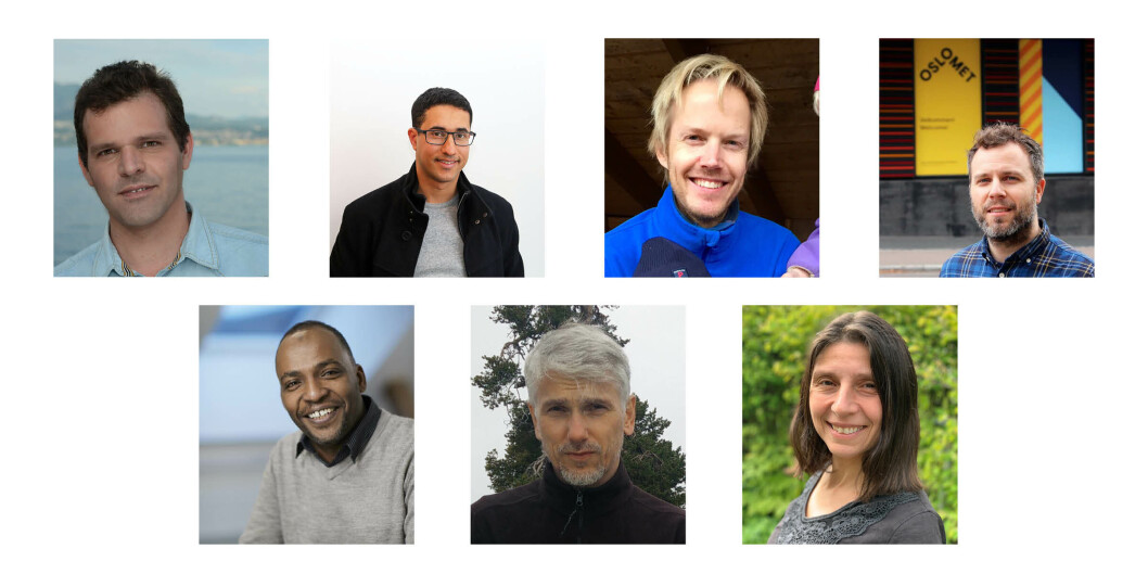 DELTAKERE: i forskningsmiljøet NordSTAR finner vi Pedro Lind (øverst til venstre), Anis Yazidi, Hugo Hammer, Stefano Nichele, Ahmed Elmokashfi, Sergiy Denysov og Laurence Habib. (Foto: OsloMet) DELTAKERE: i forskningsmiljøet NordSTAR finner vi Pedro Lind (øverst til venstre), Anis Yazidi, Hugo Hammer, Stefano Nichele, Ahmed Elmokashfi, Sergiy Denysov og Laurence Habib. (Foto: OsloMet)