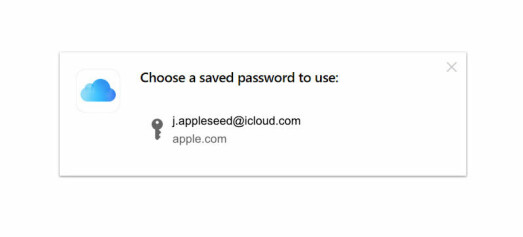Apple med Chrome-utvidelse for iCloud-passord