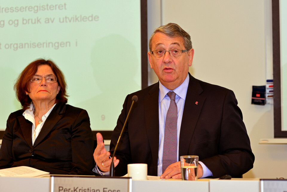 REFSER: Riksrevisor Per-Kristian Foss påpeker manglende oversikt, lite gjenbruk, manglende kunnskap, feil anskaffelser, for lite bruk av Difi og flere andre svakheter ved den statlige digitaliseringen. (Arkivfoto: Dag-Rune Z Vollen) REFSER: Riksrevisor Per-Kristian Foss påpeker manglende oversikt, lite gjenbruk, manglende kunnskap, feil anskaffelser, for lite bruk av Difi og flere andre svakheter ved den statlige digitaliseringen. (Arkivfoto: Dag-Rune Z Vollen)