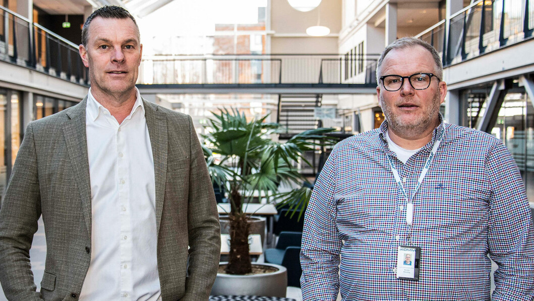 STYRKER SIKKERHETEN: Morten Rønning (t.h) i Ikomm får hjelp av Thomas Kronen (t.v) og Orange Cyberdefense når de nå skal styrke sikkerhetsplattformen. (Foto: Orange Cyberdefense) STYRKER SIKKERHETEN: Morten Rønning (t.h) i Ikomm får hjelp av Thomas Kronen (t.v) og Orange Cyberdefense når de nå skal styrke sikkerhetsplattformen. (Foto: Orange Cyberdefense)