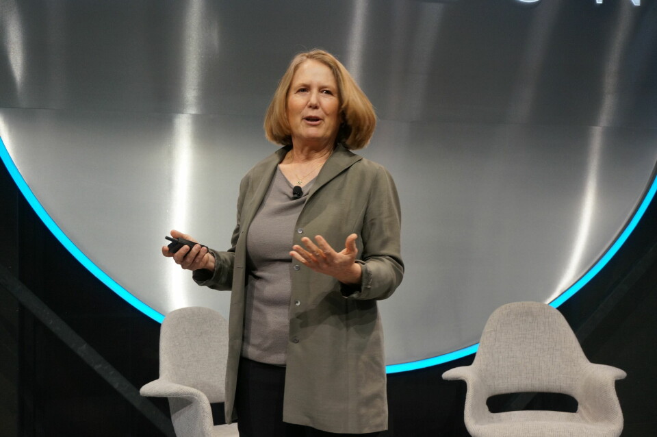 Google Cloud chief Diane Greene speaks at the company's Horizon conference in San Francisco on September 29, 2016. Credit: Blair Hanley Frank
