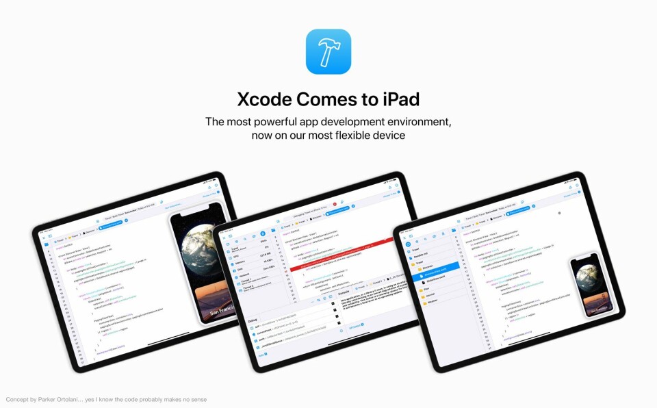 Xcode for iOS konsept Xcode for iOS konsept