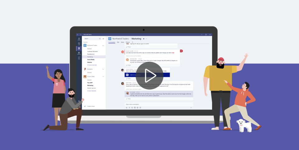 TEAMS: Chat i vei på jobb (Foto: Microsoft) TEAMS: Chat i vei på jobb (Foto: Microsoft)