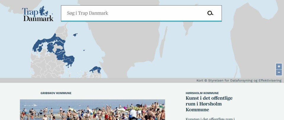 DANSK OPPSLAG: Trap Danmark i digital utforming på SNLs plattform. DANSK OPPSLAG: Trap Danmark i digital utforming på SNLs plattform.