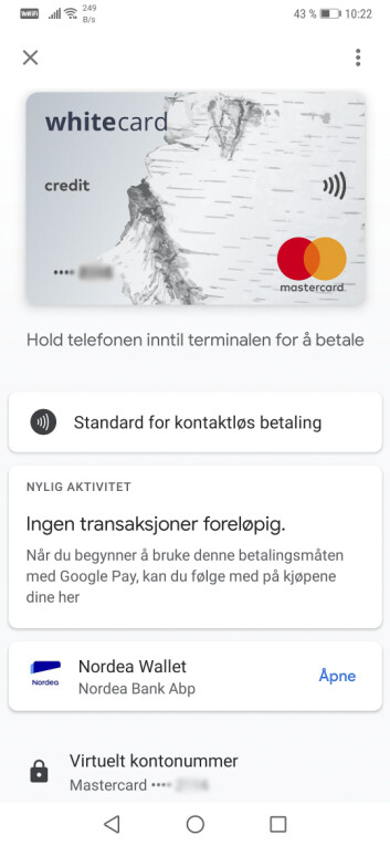 KLAR TIL Å BETALE: Slik ser mobilskjermen ut når man er klar til å betale med Google Play. (Skjermdump: Toralv Østvang) KLAR TIL Å BETALE: Slik ser mobilskjermen ut når man er klar til å betale med Google Play. (Skjermdump: Toralv Østvang)