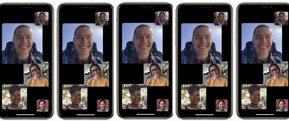 SIM: Gruppesamtaler som funksjon ble forsinket, men har nå landet for opptil 32 personer samtidig. (Foto: Apple)