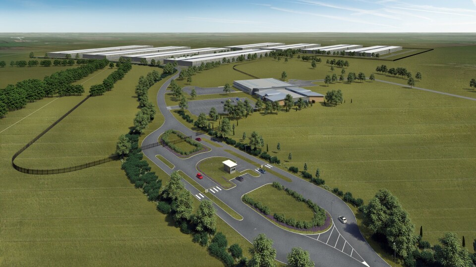 VIBORG: Slik blir Apples nye datasenter i Viborg i Danmark. (Foto: Apple)